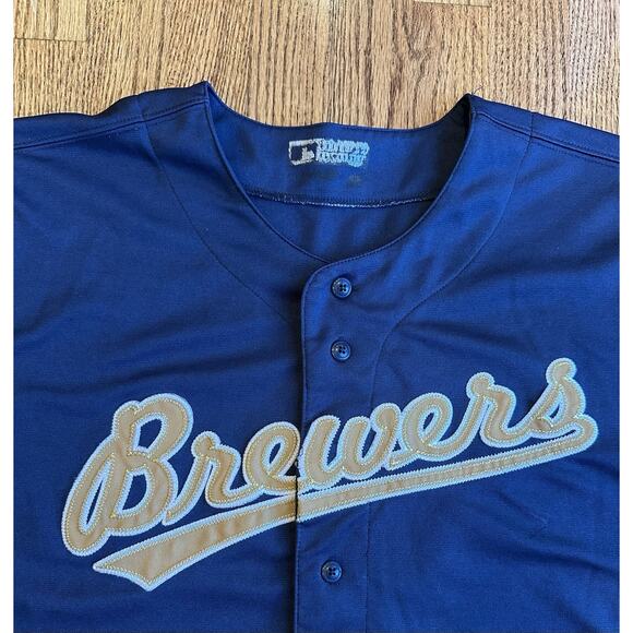 Vintage Milwaukee Brewers Jersey Russell Athletic True Fan Series MLB Men’s XL - Picture 3 of 7